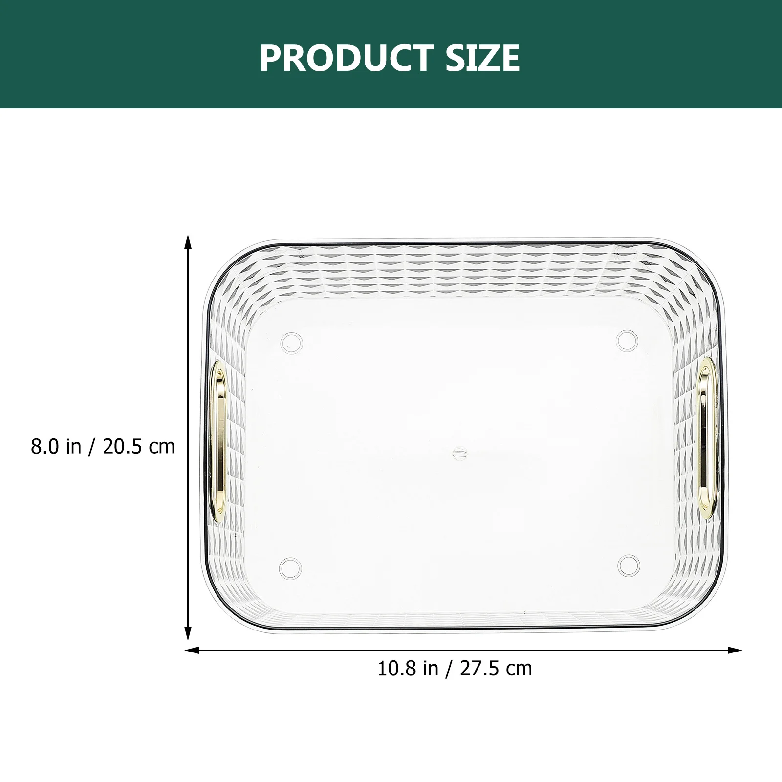 

1pcs Storage Box Large Capacity For Makeup Kitchen Snacks Desktop Sundries Basket Plastic Organizer Rectangle Design