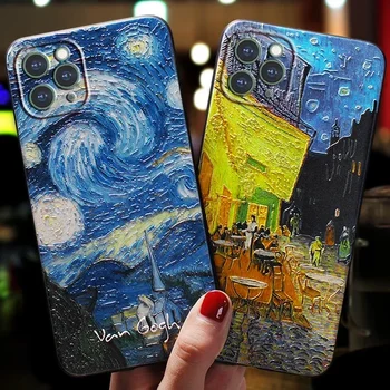 Para funda iphone 16 15 14 13 12 11 pro 16pro 15pro max plus mini xr xs max se 2020 2022 7 8 caso bonito arte 3d capa de telefone apple