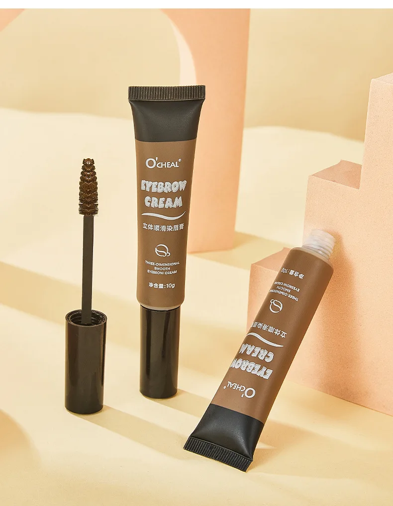 Vloeibare wenkbrauwverfcrème Dual Purpose Waterdicht Duurzaam Wenkbrauwpotlood Wenkbrauwgel met borstel Fadeless Damescosmetica