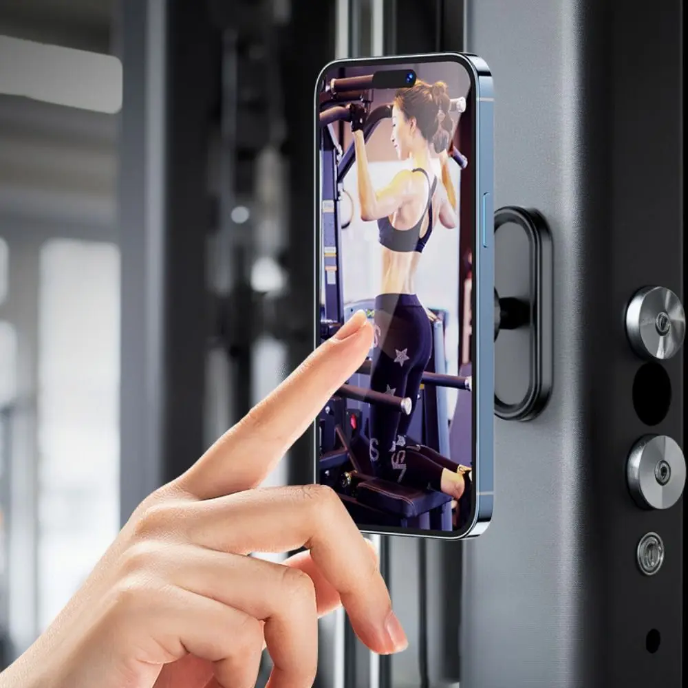 New 360 Rotatable Gym Magnetic Phone Holder Magnetic Base Joint Cell Phone Stand Adjustable Phone Mount 4.7-6.5" Smartphones