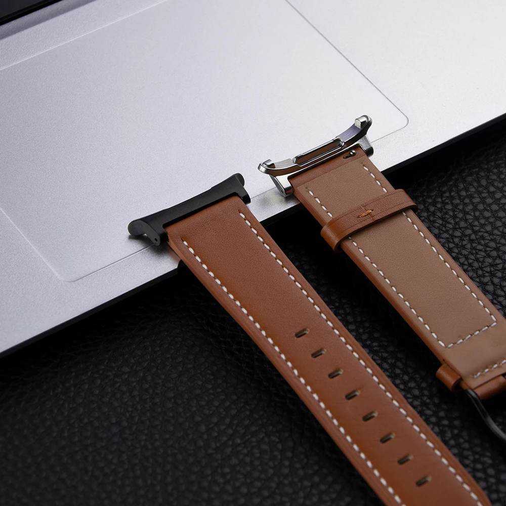 For Samsung Galaxy Watch Ultra 47mm Band Vintage Leather Bracelet Wristband For Samsung Galaxy Watch 7 47mm Business Strap