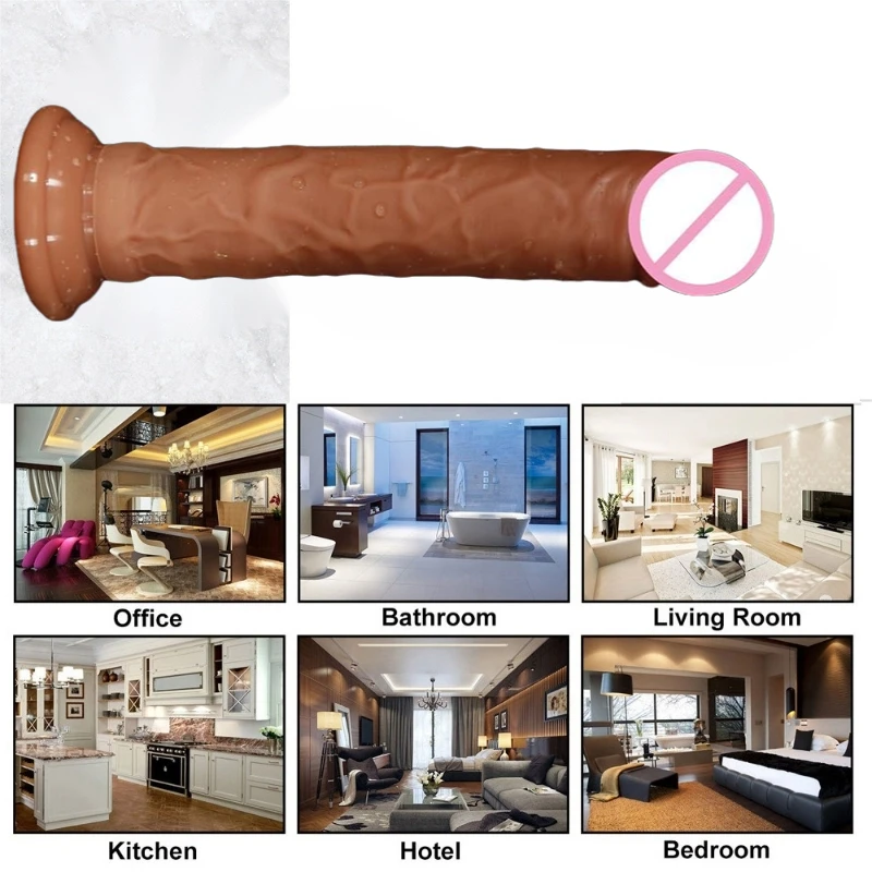 Realistic fake penis without eggs, large penis masturbator with anal plug for female sex toys, adult sex toys for women