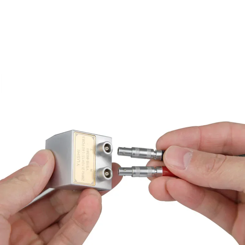 متوفر في المخزون YUSHI محول الطاقة بالموجات فوق الصوتية 0.5 ميجا هرتز/1 ميجا هرتز/2 ميجا هرتز/4 ميجا هرتز ثنائي العنصر مجسات الزاوية الطولية 45/60/70