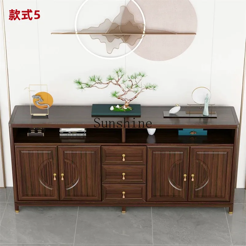 TT new Chinese-style solid wood dining side cabinet living room simple locker