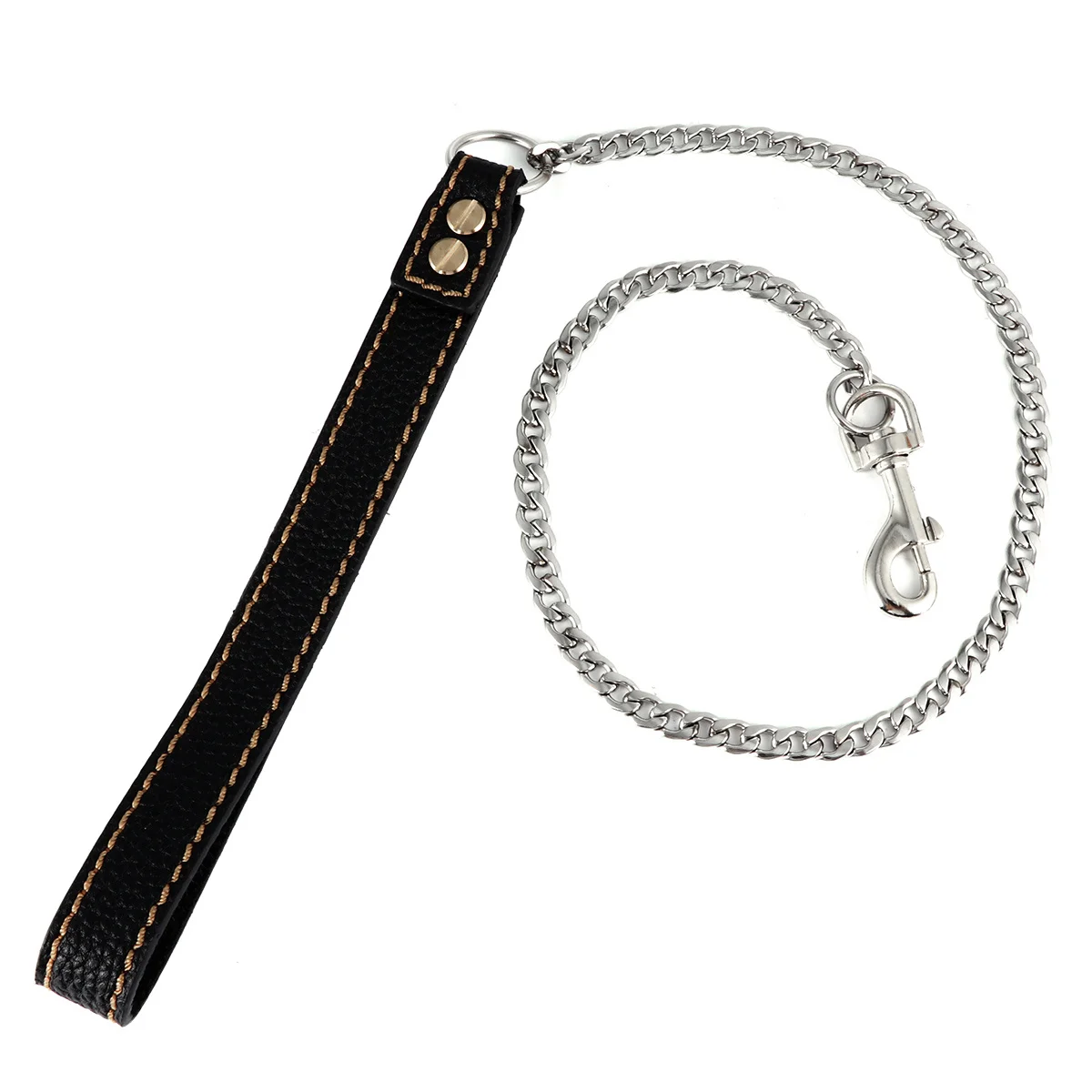 

1Pcs Premium Stainless Steel Pet Leash Strong Metal Chain Dog Rope High Quality Stitching for Secure Daily Walks and Exercise