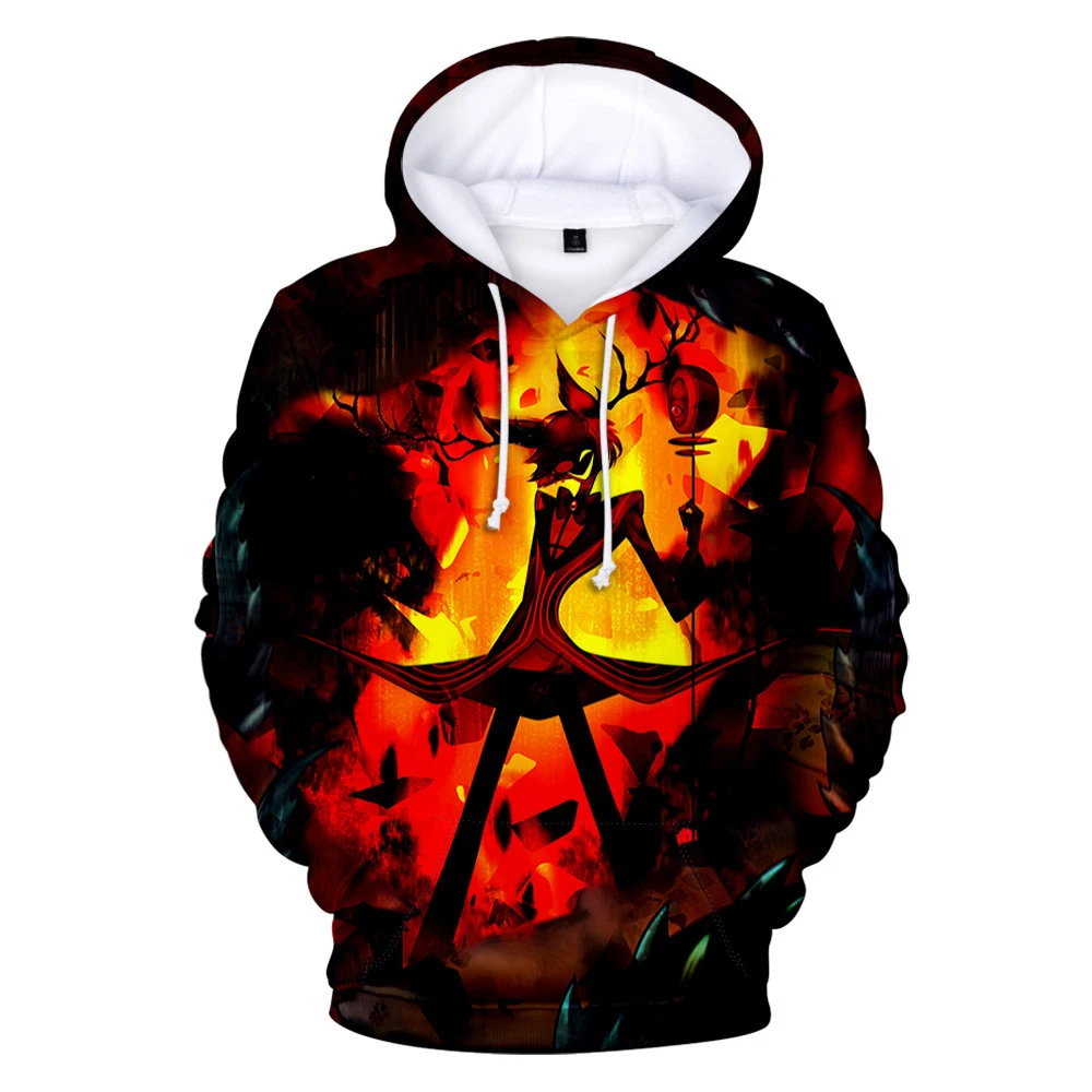 Angel Dust Alastor Hoodies Vrouwen Heren 3d Prints Capuchon Sweatshirt Lange Mouw Casual Streetwear Pullover Kleding