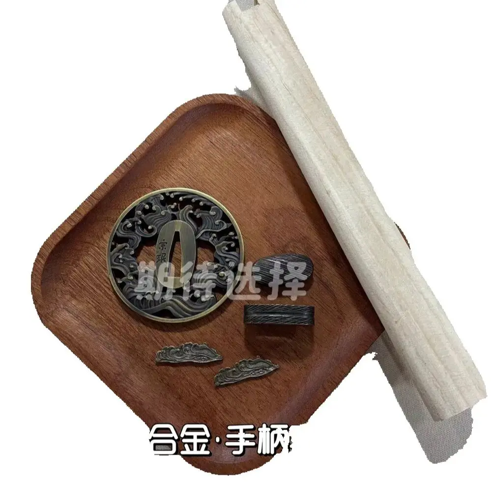 

Six PCS Set Home Decorate Sword Fitting Tsuba Blade Guard Kashira Fuchi Alloy For Warrior Katana Wakizashi Sabre
