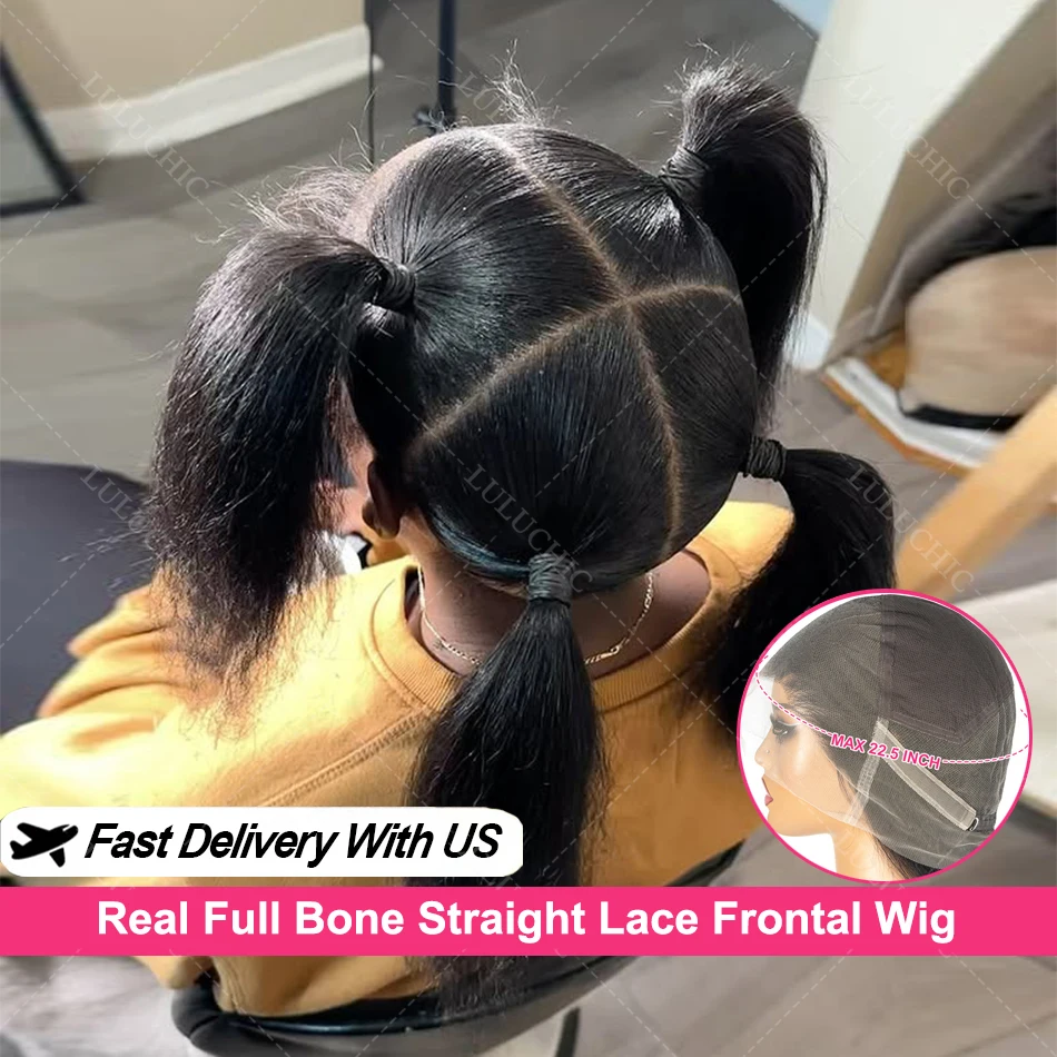 

Invisi Strap 360 Полный парик из натуральных волос на шнуровке Bone Straight 13x4 Парик фронта шнурка для женщин Предварительно выщипанный HD Настоящий полный парик фронтальной части шнурка