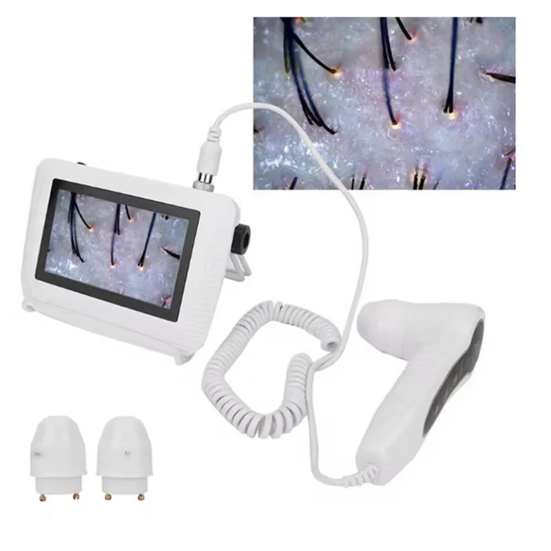 

M04K Skin Hair Scalp Detector Analyser For Diagnosis Skin Care Tools With 2 Lens Rechargeable US Plug