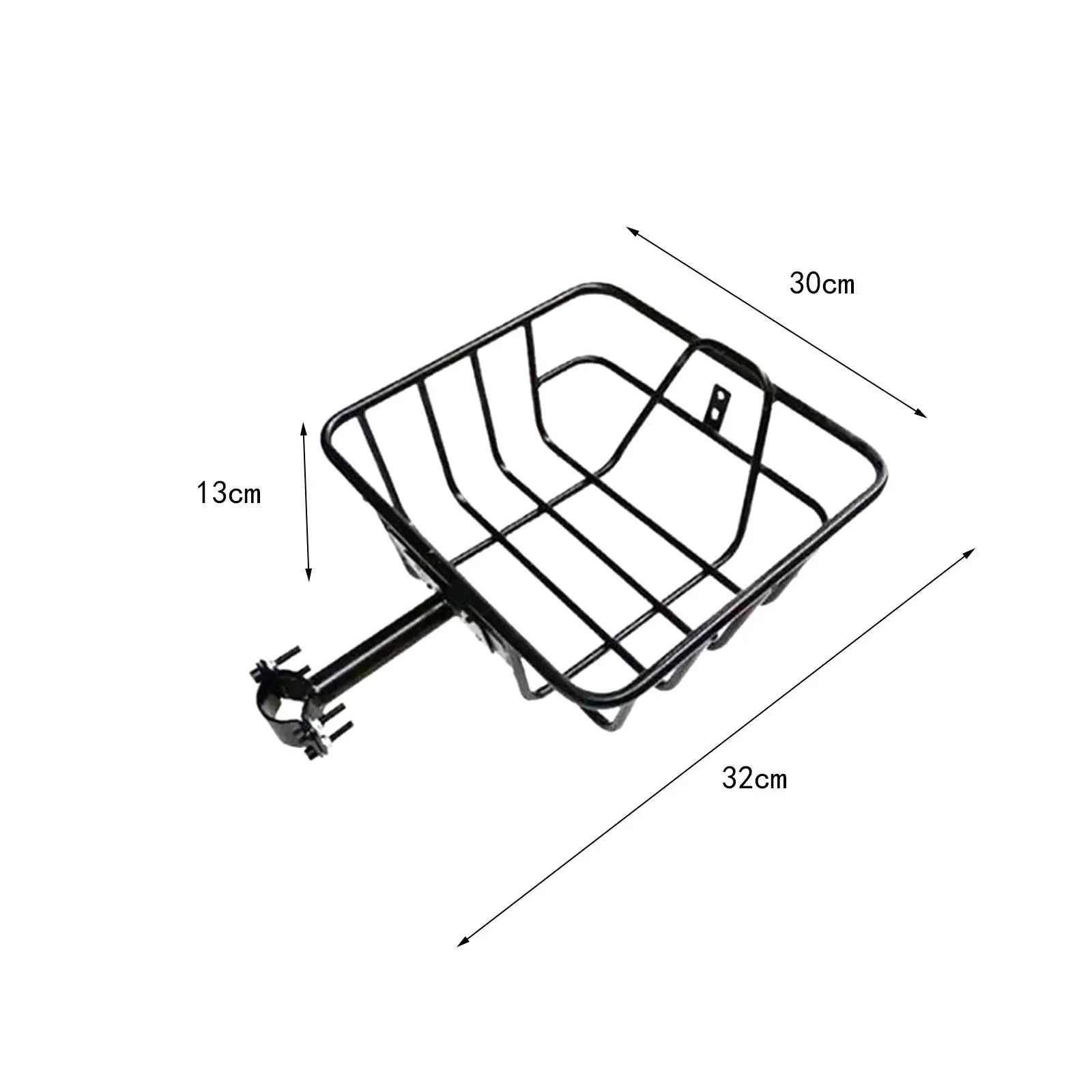 

Bike Rear Basket, Cycling Rack Basket, Black Heavy Duty Portable Large Capacity