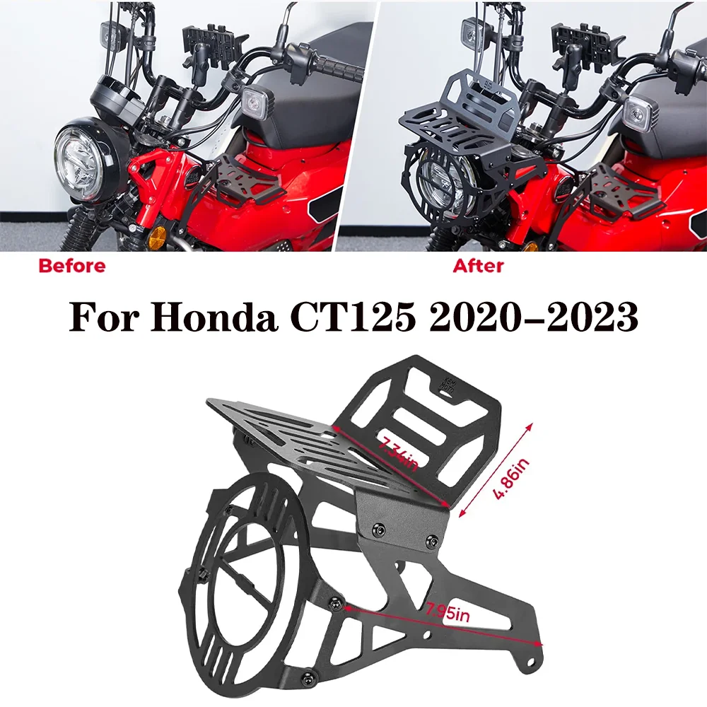 

Motorcycle Cargo Rack For Honda CT125 CT 125 Hunter Cub Trail 125 2020-2023 Basket Support Headlight Upper Guard Accessories