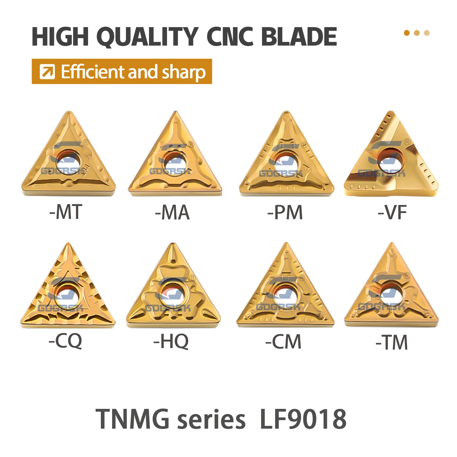 DESKAR 100% Original CNC ใบมีด TNMG160404-TM/MA/CQ/HQ/MT/PM/CM/VF LF9018 สามเหลี่ยมตัดเครื่องมือสําหรับชิ้นส่วนเหล็กการประมวลผล