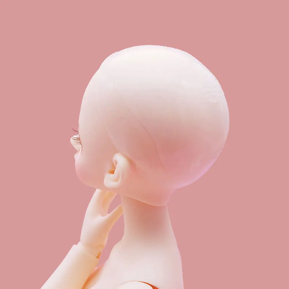 2Pcs Anti-Slip Silicone Cap Clear Protector Head Cover Soft Fit Hair Holder Bjd Head Protection for Collectors Making