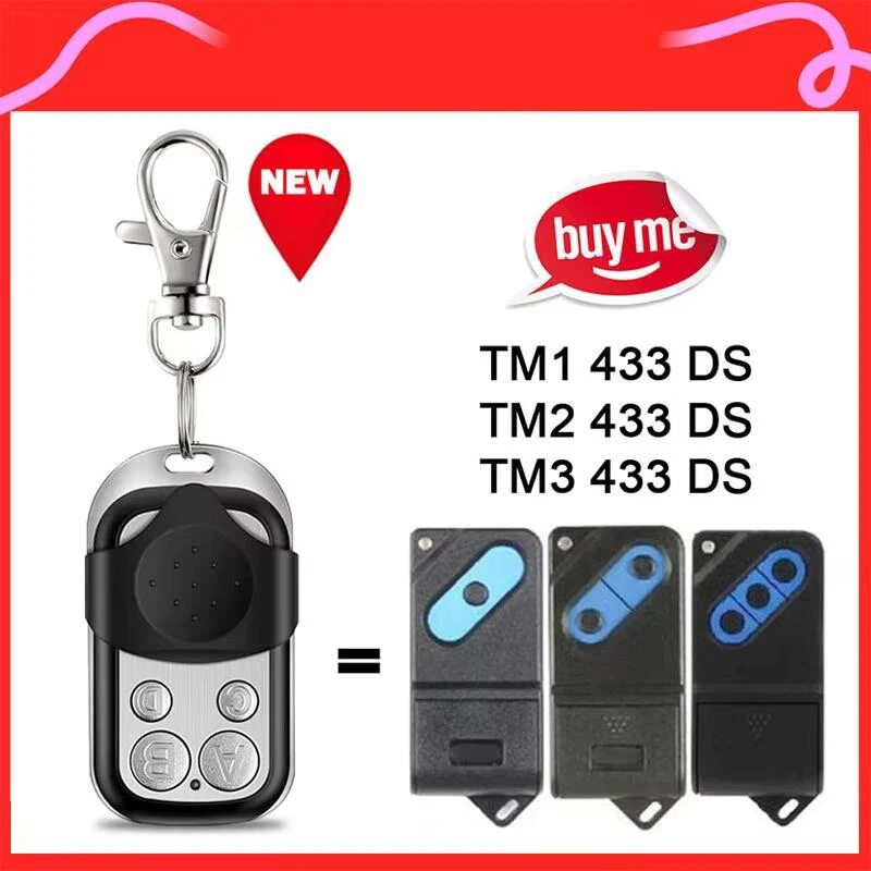 433 МГц с фиксированным кодом, пульт дистанционного управления для гаражных ворот TM1 433 DS/TM2 433 DS/TM3 433 DS, устройство открывания ворот