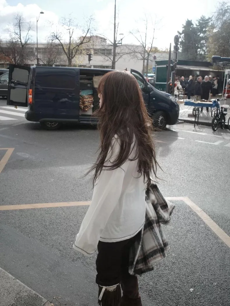 Frühling Neue Lose Lange Sve runde Ne Farbe Blo T-shirt frauen Bequeme Baumwolle Polyester Feuchtigkeit ng Pendeln Sle