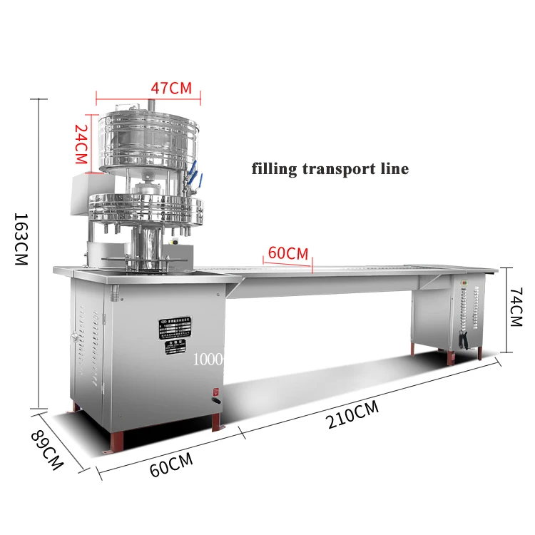 2000 زجاجة في الساعة شبه أوتوماتيكية للشرب عصير الخمور الخل السائل آلة تعبئة المياه المعدنية #4