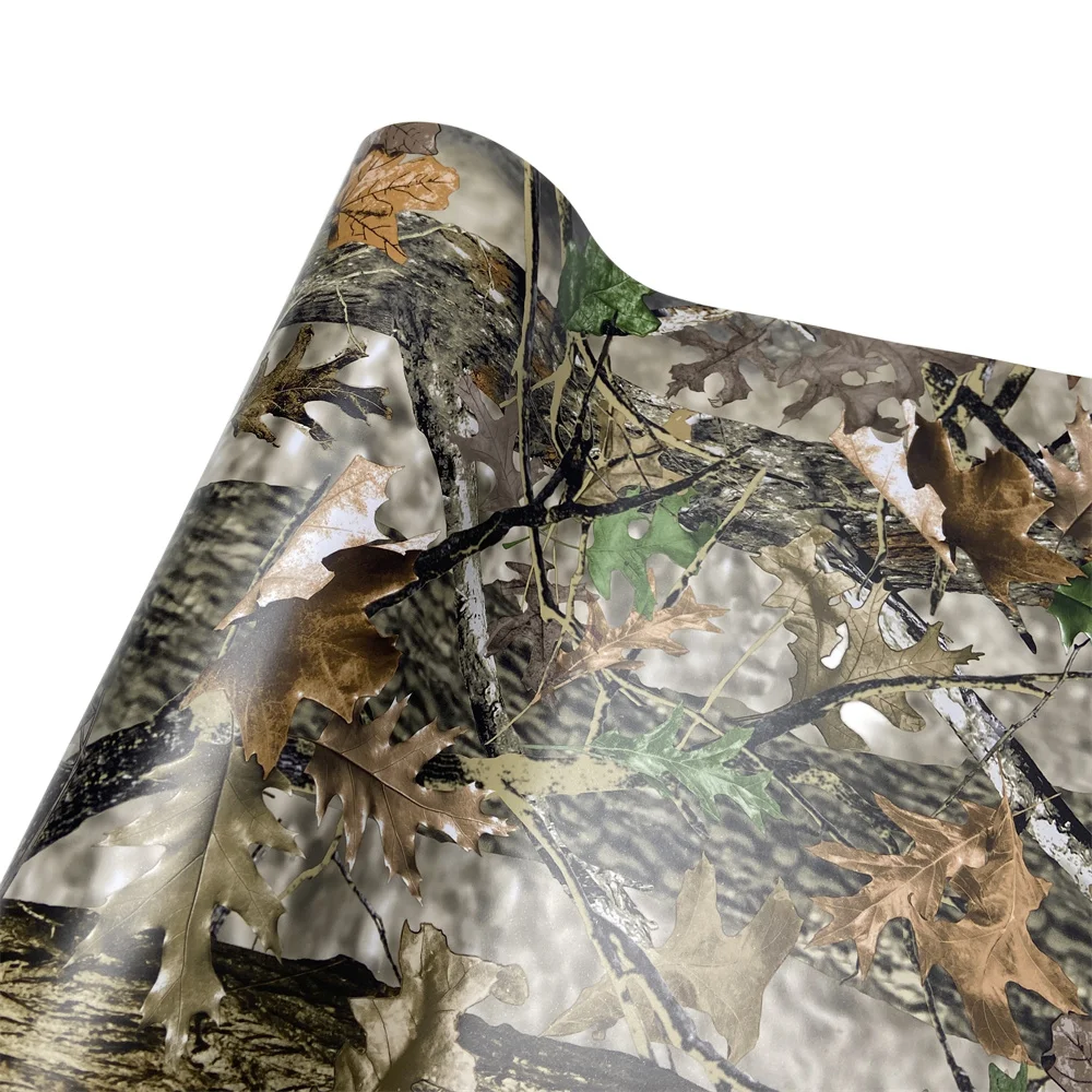 Natur Blatt Baum Camouflage Vinyl Wrap Film Auto Aufkleber Blase Kostenlose Camo Aufkleber Dekoration – Detail 5