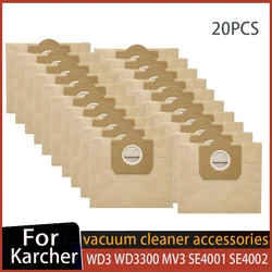 Sacchetti di carta antipolvere per Karcher WD3 WD3300 MV3 SE4001 SE4002 6.959-130 A2200 A2500 A2600 A2900 sacchetti della spazzatura per aspirapolvere