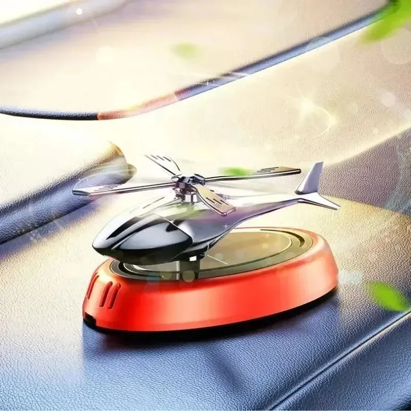 Solar Car Fragrance Helicopter Car Air Freshener Ornaments Decor Interior Decoration Solar Rotating Aroma Diffuser for Office image 5