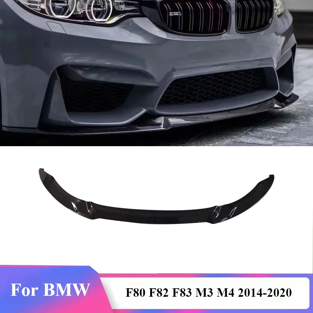 For BMW F80 F82 F83 M3 M4 2014-2020 Car Front Bumper Lip Spoiler Splitter CS Diffuser Splitter Cover Guard Bodykits Tuning