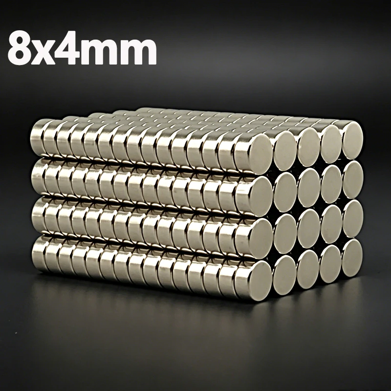 8x4mm Magnet N35 NdfeB Permanent Magnetic Imanes 8*4mm Accessory 10-300pcs Round Shape Neodymium Magnet for Office Craft Diy