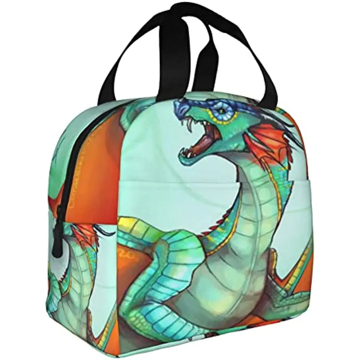 Lunchbag Wings_of_Dragons_Fire Students Heat Preservation Lunch Box Bento Handbag Snack Package for School Office