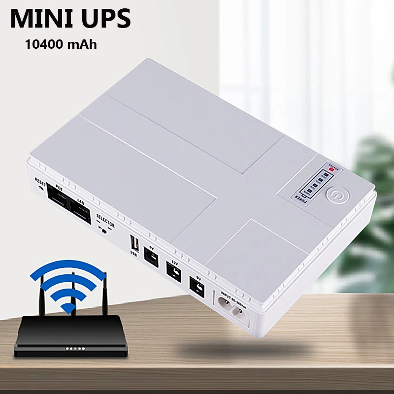 

Портативный мини-источник питания для Wi-Fi, 10400 мАч, 5-12 В