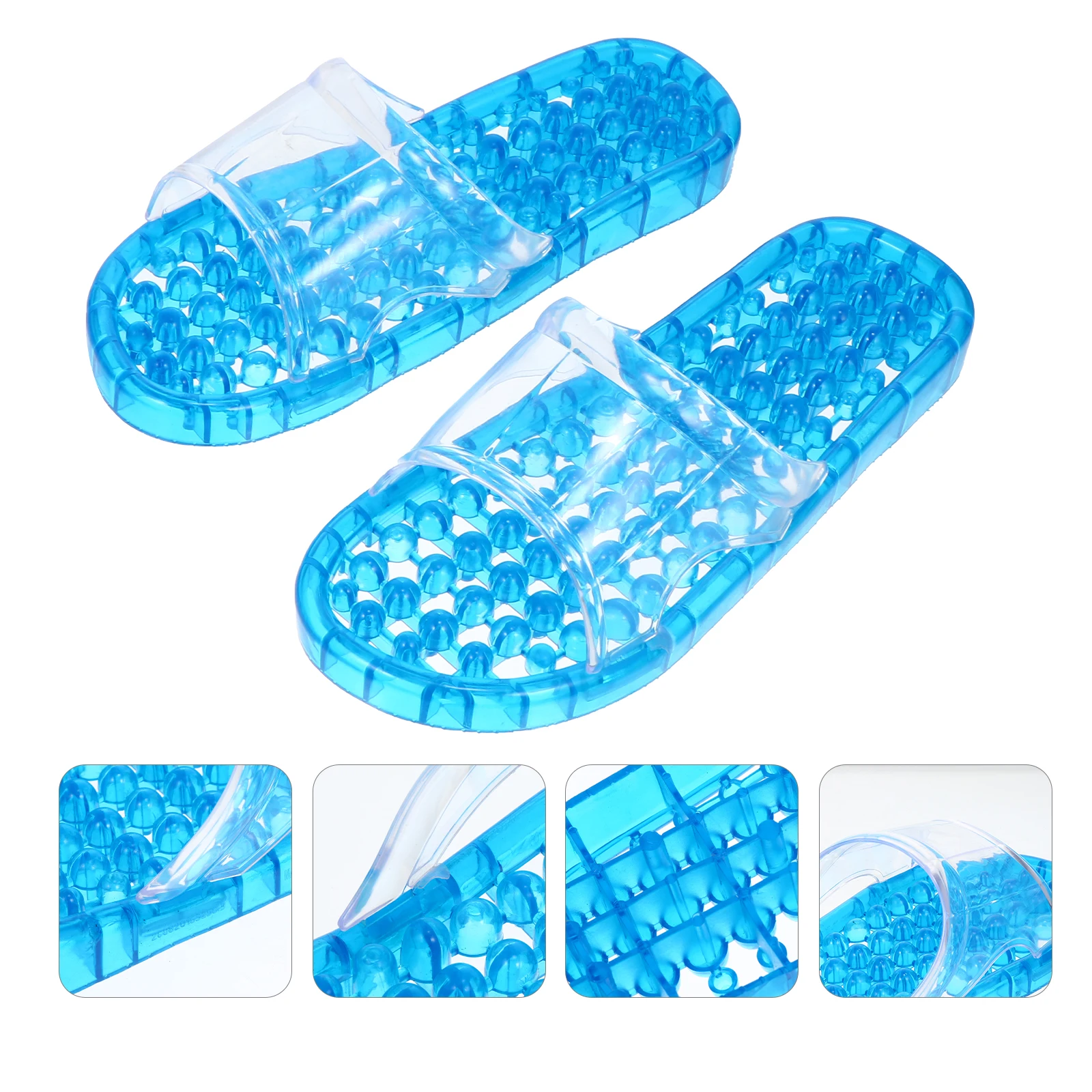

Crystal Massage Bathroom Slippers Hollowed-out Draining Quick XL 43-45 Comfort Lightweight Skid Resistance Premium