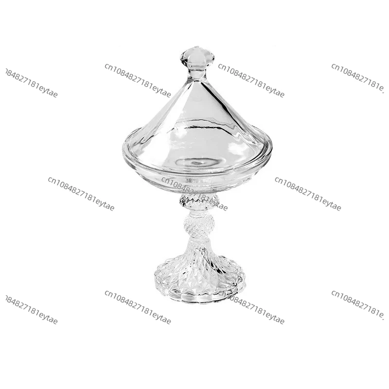 

Тарелка для дегустации фруктов с крышкой, бытовая стеклянная чашка, хлеб, кондитерские изделия, торт, десерт, коммерческая на высокой ножке