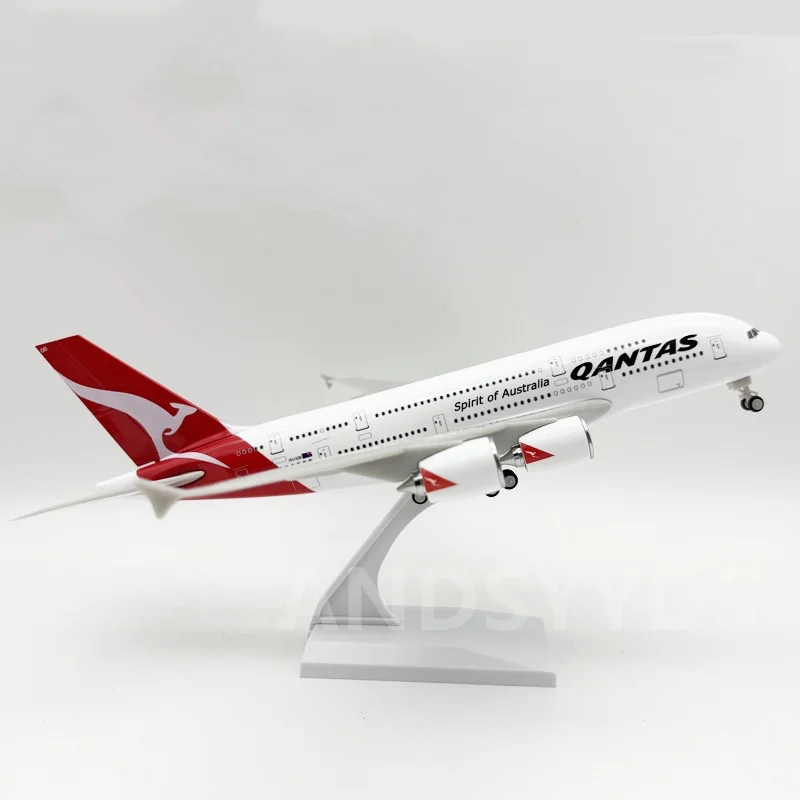 

Детская масштабная модель самолета 1/240 A380 Air Australia Airways, 30 см, игрушка-самолет из смолы, детский подарок с шасси и колесом