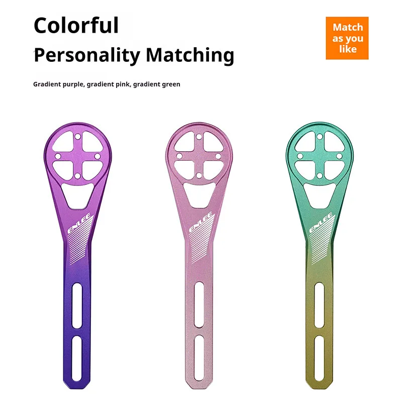 ENLEE Bike Computer Mount Aluminum Alloy Multi-functional Speedometer Holder Compatible Front Light&Camera Mount Bike Accessory