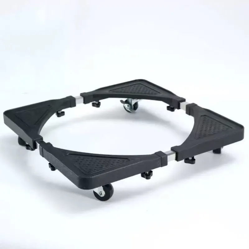 Telescopic Mobile Washing Machine Underframe Shock Absorbing Universal Roller Dual Brake 360° Caster Waterproof Elevating Stand
