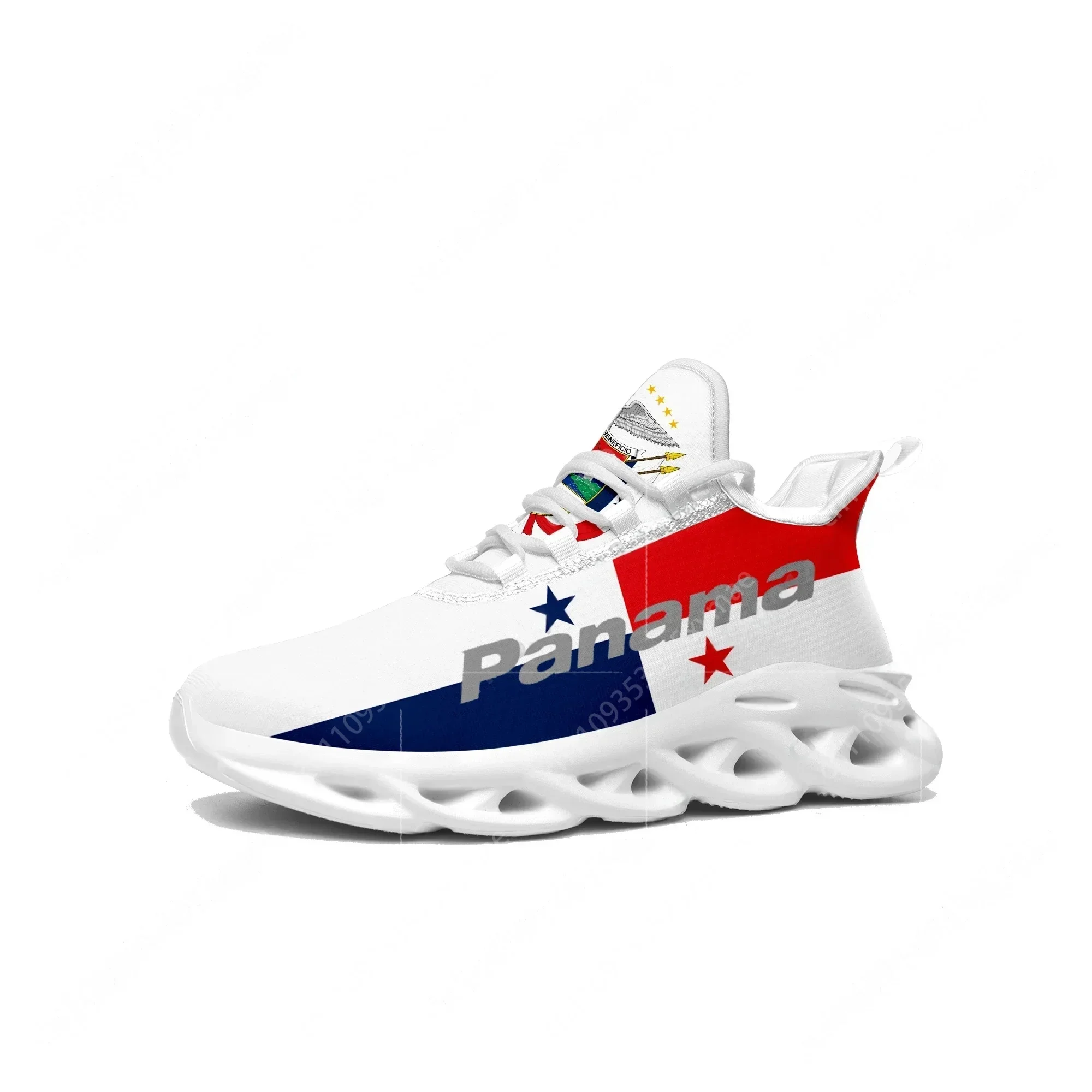 

Panamanian Flag Flats Sneakers Mens Womens Aaron Sports Running Sneaker Lace Up Mesh Footwear Panama Tailor-made Shoe White