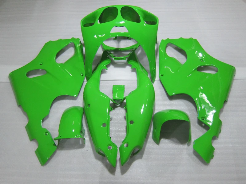 New ABS motorcycle Fairing kits for Kawasaki ZX 7R 1996 1997-2002 2003 NINJA zx7r 96-03 ABS all green plastic fairings kit 22