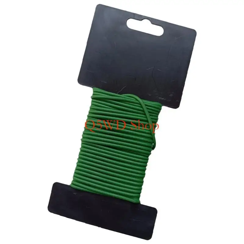 Q5WD 2.5mmx10m Plant Ties Soft Twist Ties Green Garden Ties Supply for Supporting Plant Tomatoes Office Home Organizing