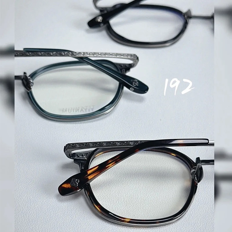 Japanischen Stil Neue Ultra-Licht Reinem Titan Gläser Frauen Männer Gebürstet Metall Textur Rahmen High-end IP Galvanik brille