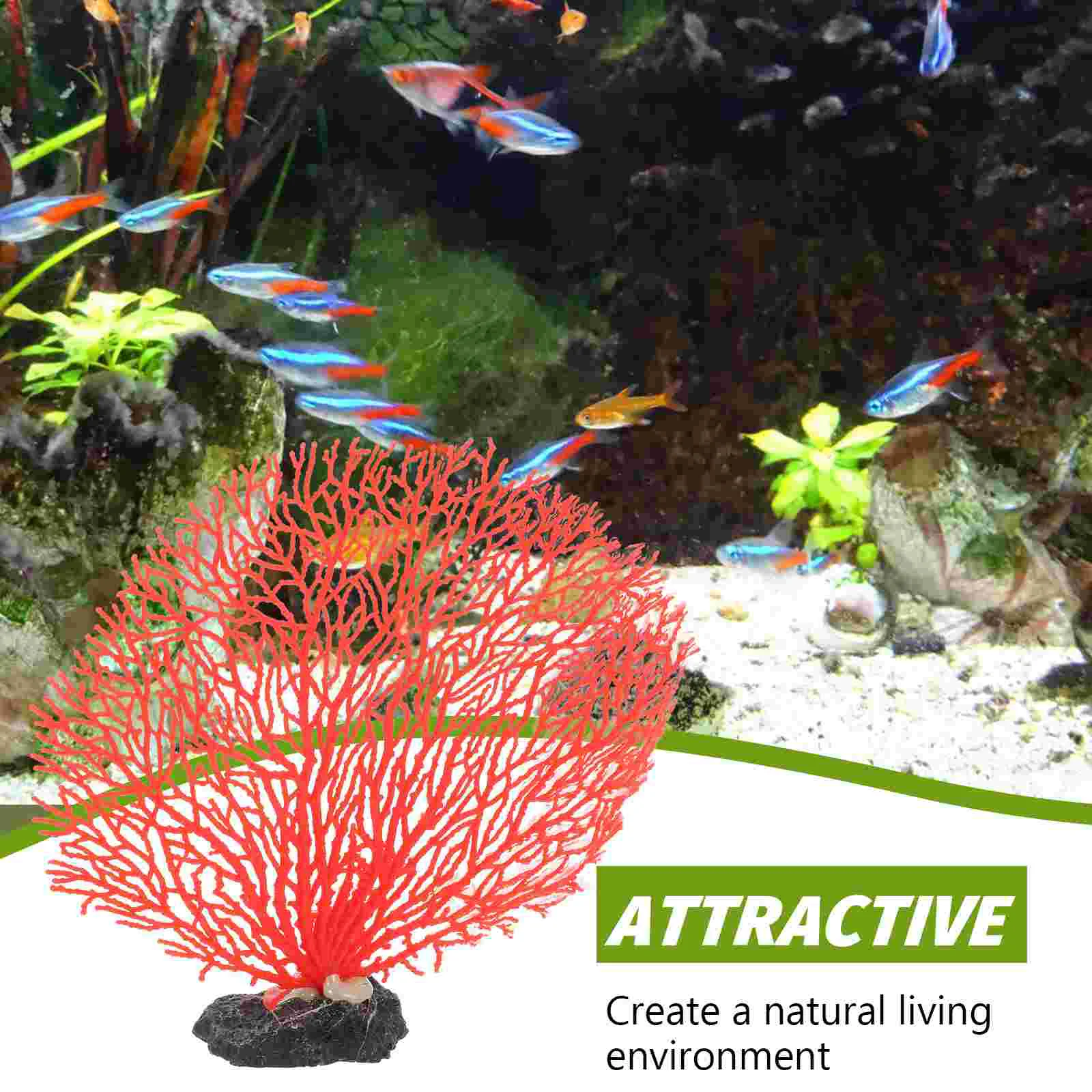 Simulated Coral Wall Aquarium Ornament for Fish Tank Aquarium Underwater Plants Reef Household Home Wear-resistant Pvc Creative