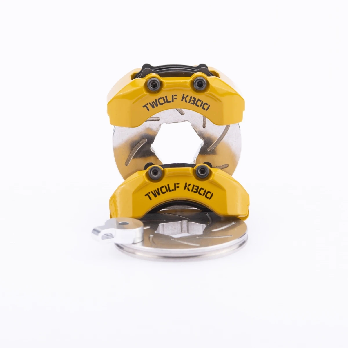 KBOO Yellow Brake Caliper Kit for 1:8 Scale Rc Crawler pick-up Truck TWOLF TW-715 715 RC Car Option parts