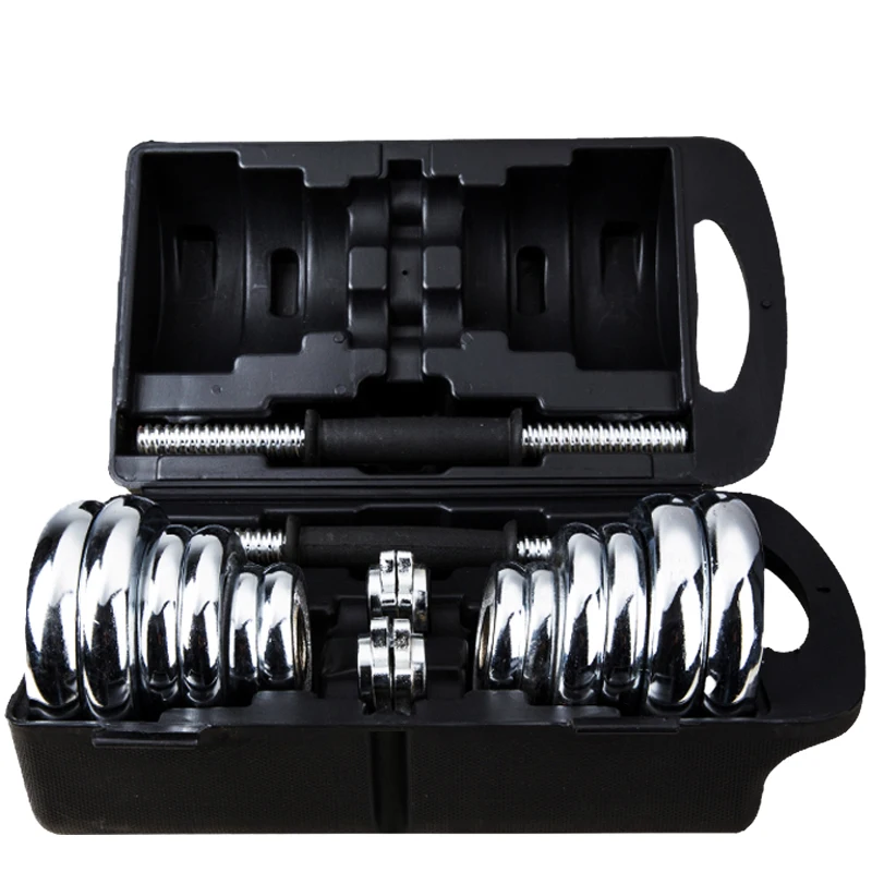 2026  Factory Direct Sale 15/20/30/ 50kg Chrome Baking Paint Adjustable Dumbbell Set, For Home Weight Lifting Gym Weight
