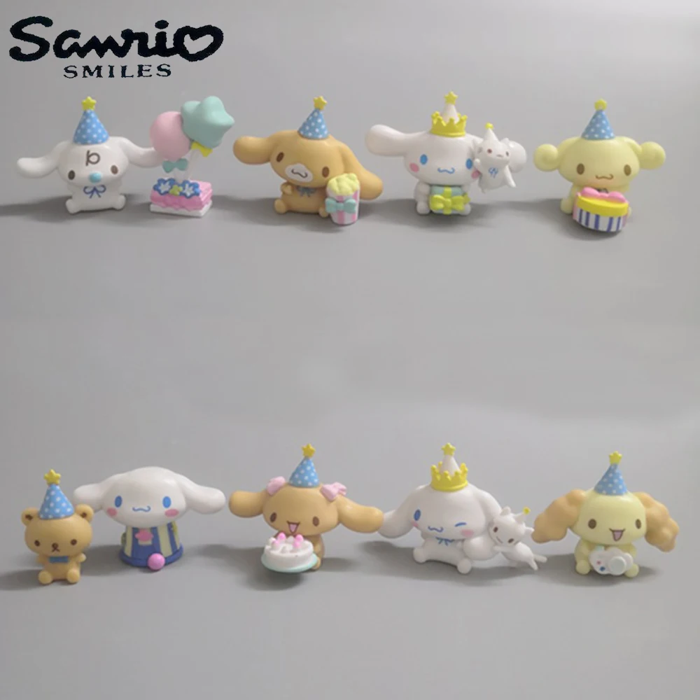 

Hello Kitty Christmas Hat Sanrio Anime 6Cm Figure Melody Cinnamoroll Kuromi Doll Kawaii Diy Cake Decoration Christmas Gifts