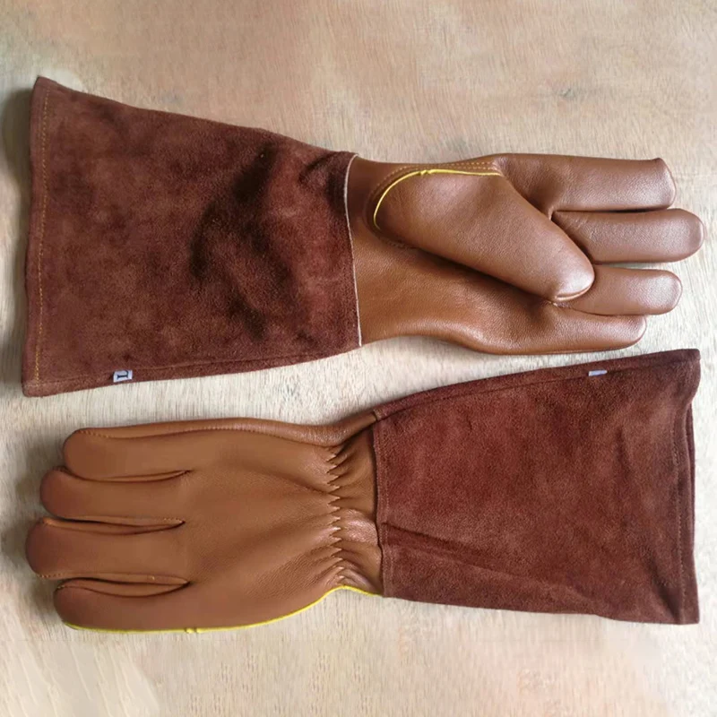 S-XL Gardening Gloves Rose Pruning Thorn Cut Proof Bushes Long Sleeve Leather Floral Gauntlet Welding Protection Gloves