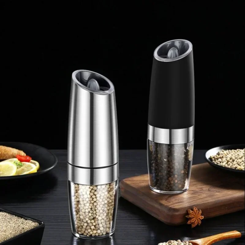 

Electric Salt and Pepper Grinders Stainless Steel Automatic Gravity Herb Spice Kitchen Gadget Sets