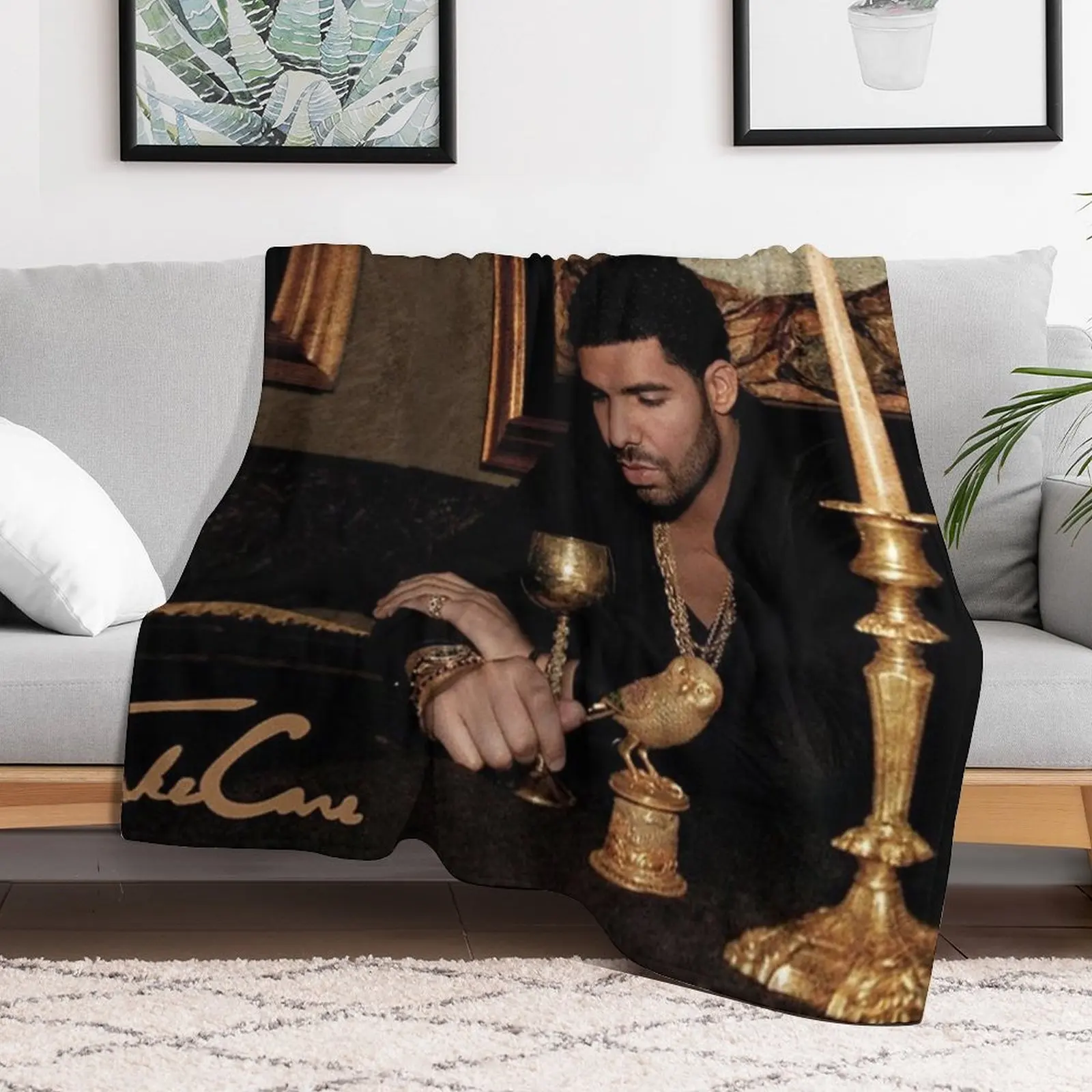 

Take Care Drake Throw Blanket Weighted warm winter For Decorative Sofa Sleeping Bag Blankets