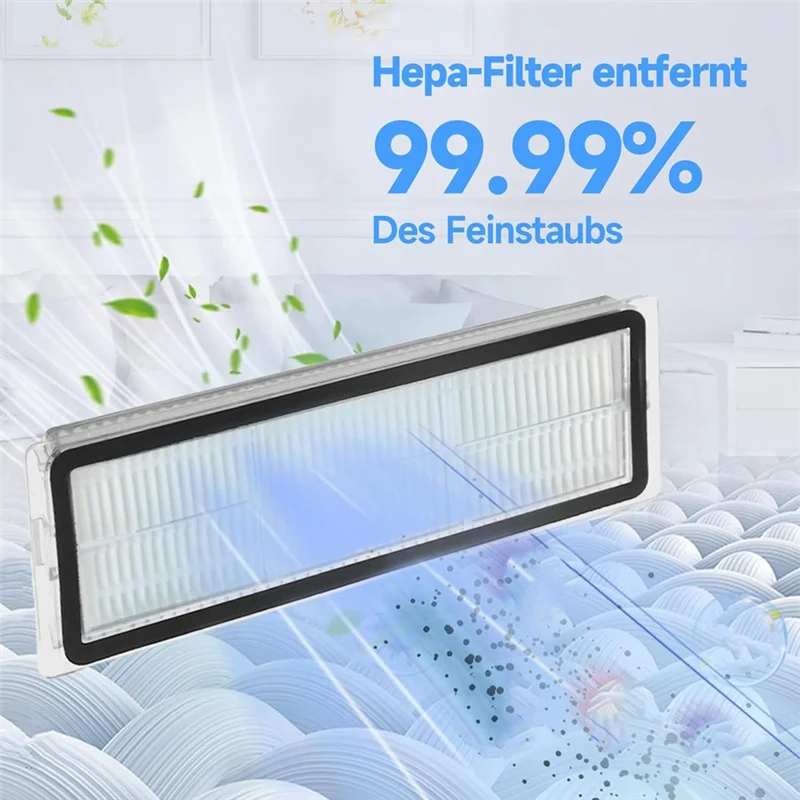 ABRW-For Dreame L10s / L10 Ultra / L10 Prime / Xiaomi X20 + أجزاء المكنسة الكهربائية الروبوتية فرشاة جانبية رئيسية مرشحات Hepa ممسحة القماش