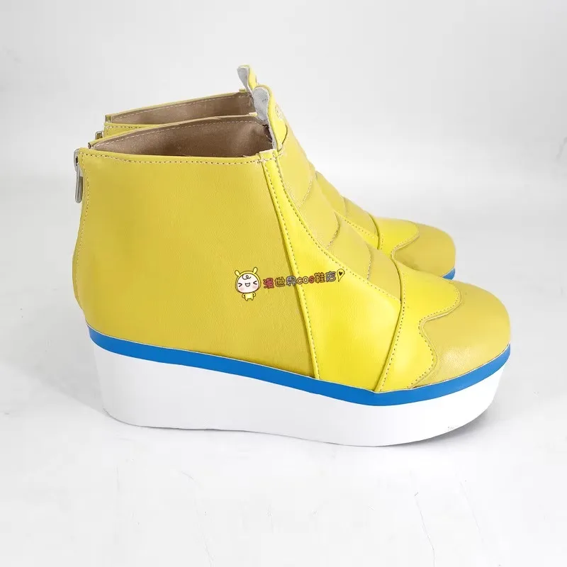 Puniru Is a Cute Slime Cosplay Costume Shoes Yellow Handmade Faux Leather Boots Shoes