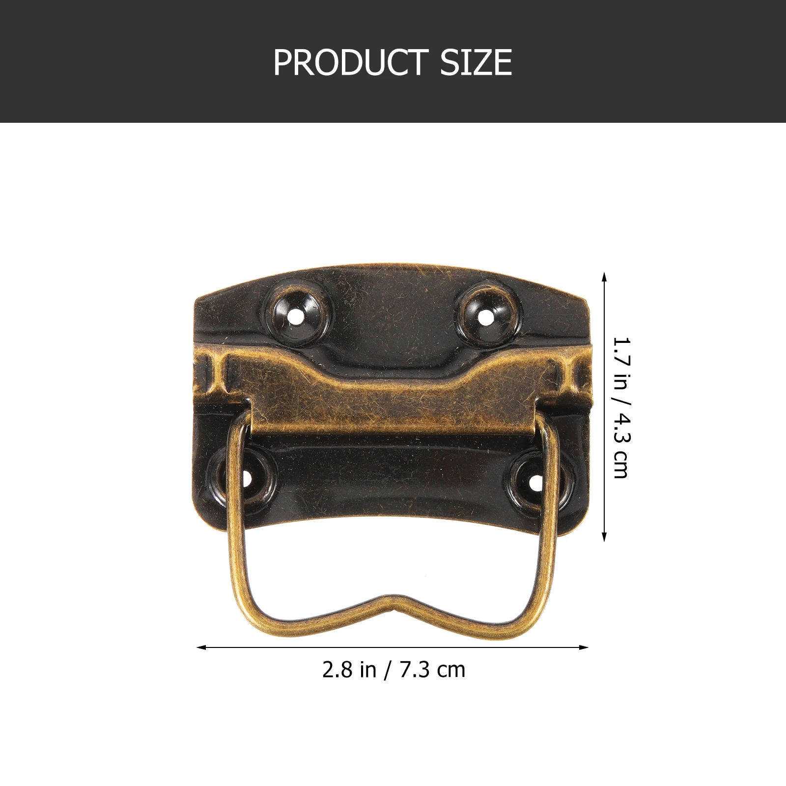 5 Pcs Vintage Wooden Box Handle Luggage Handle Lifting Handle For Wooden Chest Cabinet Box Iron Handle Pulls 7.3x4.3x4 Cm