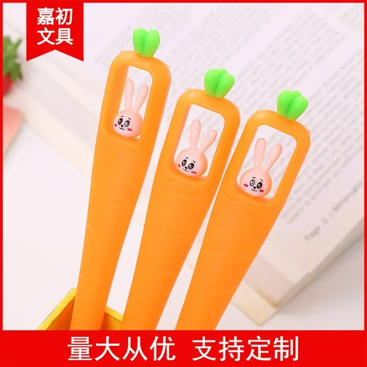 

36PCS creative rabbit carrot gel pen cute cartoon stationery office supplies