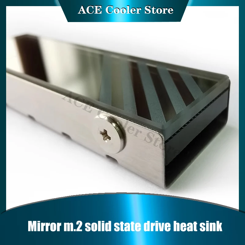 

M.2 2280 Heatsink Mirror Glass Cooling Vest SSD2280 Aluminum M2 Heat Dissipation + 2XPhase Change Thermal Pad