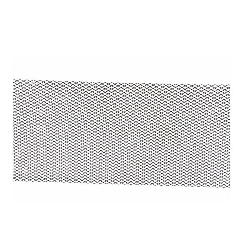 Universal 100x33cm Aluminum Car Vehicle Black Body Rhombus Grille Black /Silver Net Mesh Grill Section Car Accessories tools