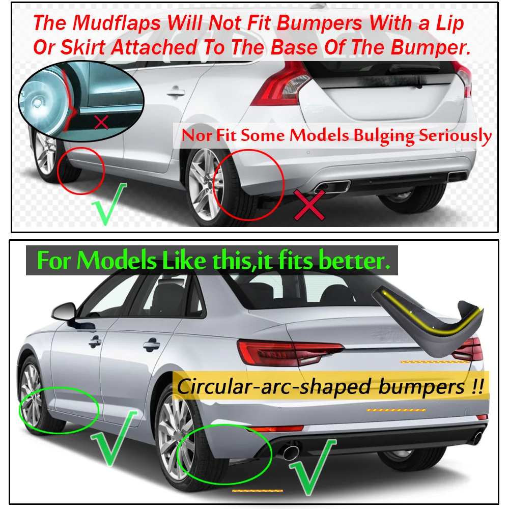 Mud Flaps Mudflaps Splash Guards Mudguards For Audi A4 S4 B5 8D B6 8E 8H B7 B8 8K B9 8W A6 S6 C4 4A C5 4B C6 4F C7 4G C8 Avant